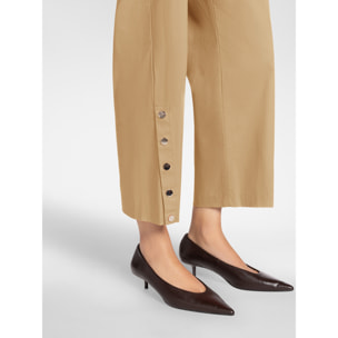Elena Mirò - Pantalones de gabardina con botones - Beige