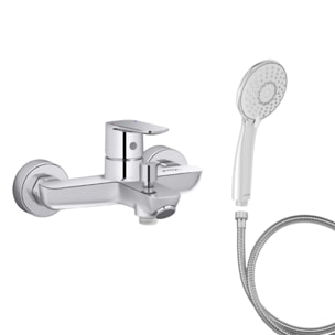 Mitigeur baignoire July+ + pommeau de douche Juliette + flexible de douche métal