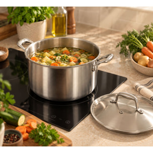 Faitout en acier inoxydable 24cm - tous feux TRINOX
