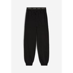 Pantaloni joggers in felpa invernale con elastico logato