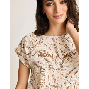 Camiseta Manga Corta Beige - Zebriye