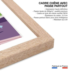 Affiche Vacances à Nice Affiche sous cadre bois