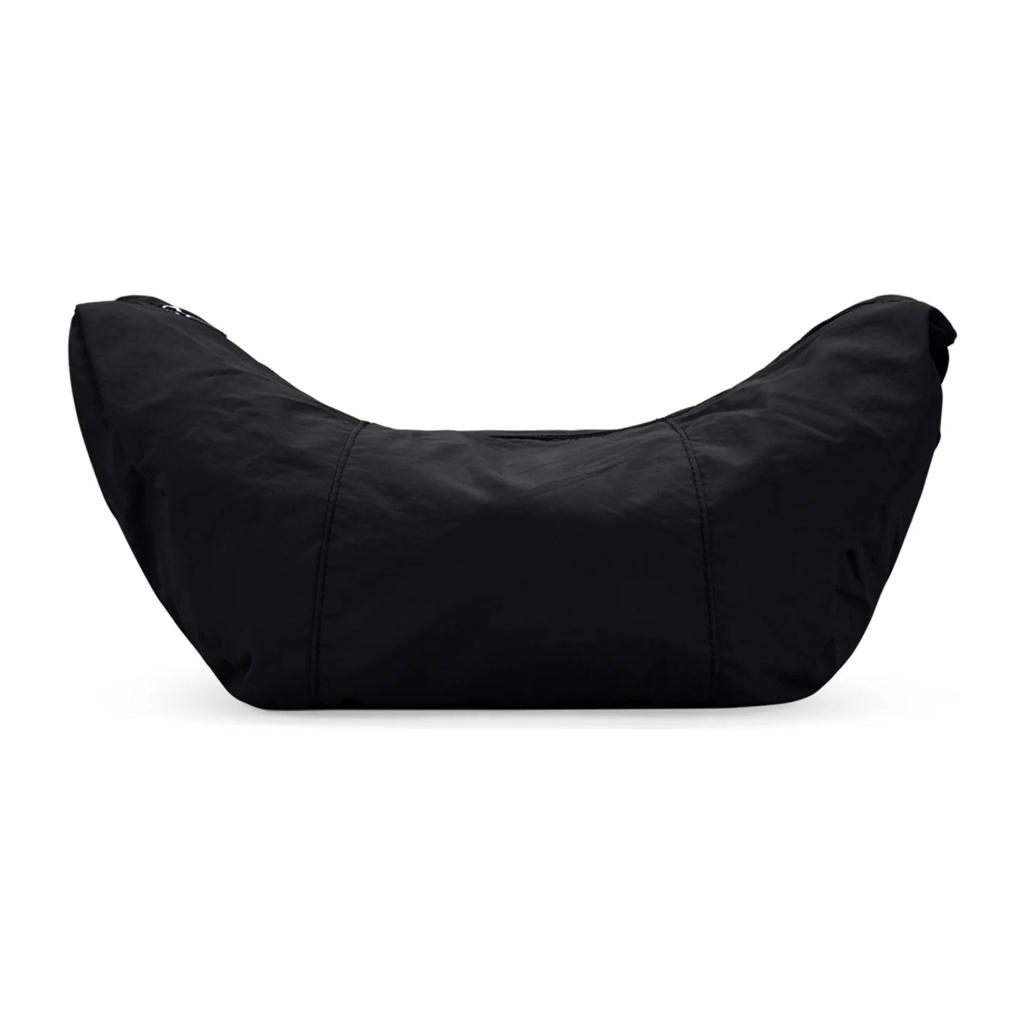 Bolso bandolera negro redondeado con cremallera