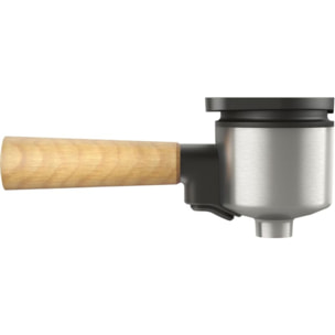 Machine à expresso PHILIPS Baristina BAR302/20 cafetière à grain Blanche + Porte-filtre Bois de Hêtre