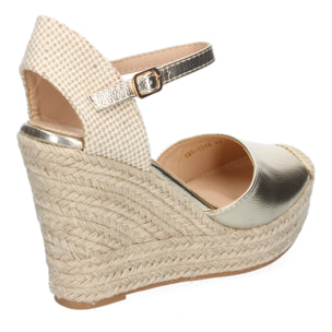 Sandalia de Cuña de Yute para Mujer, Comodas y Elegantes, Diseño Moderno con Punta Bordada