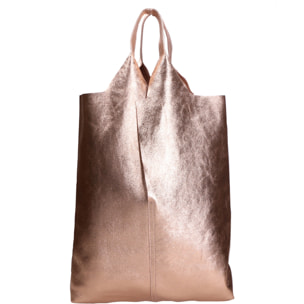 Borsa a spalla da donna - Modello Argenta - Pelle laminata - 44.0 x 38.0 x 3.0 cm