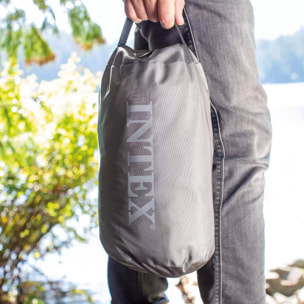 Intex 64098NP - Materasso Gonfiabile Camping Singolo in TPU, Struttura Ondulata, Arancione, 71x191x11 cm