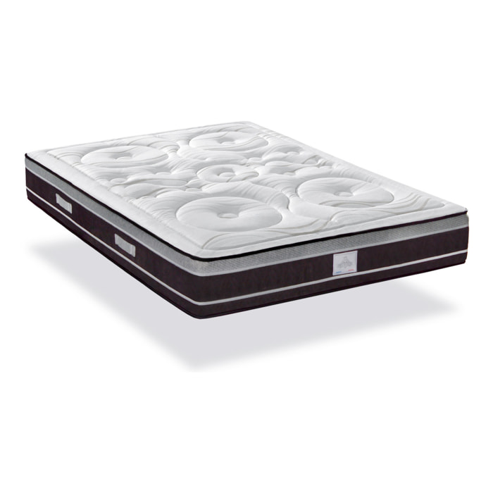 Matelas Divin Hybride, 28 cm, Soutien Ferme, Ressorts Ensachés & Mémoire de Forme, Aération Optimale