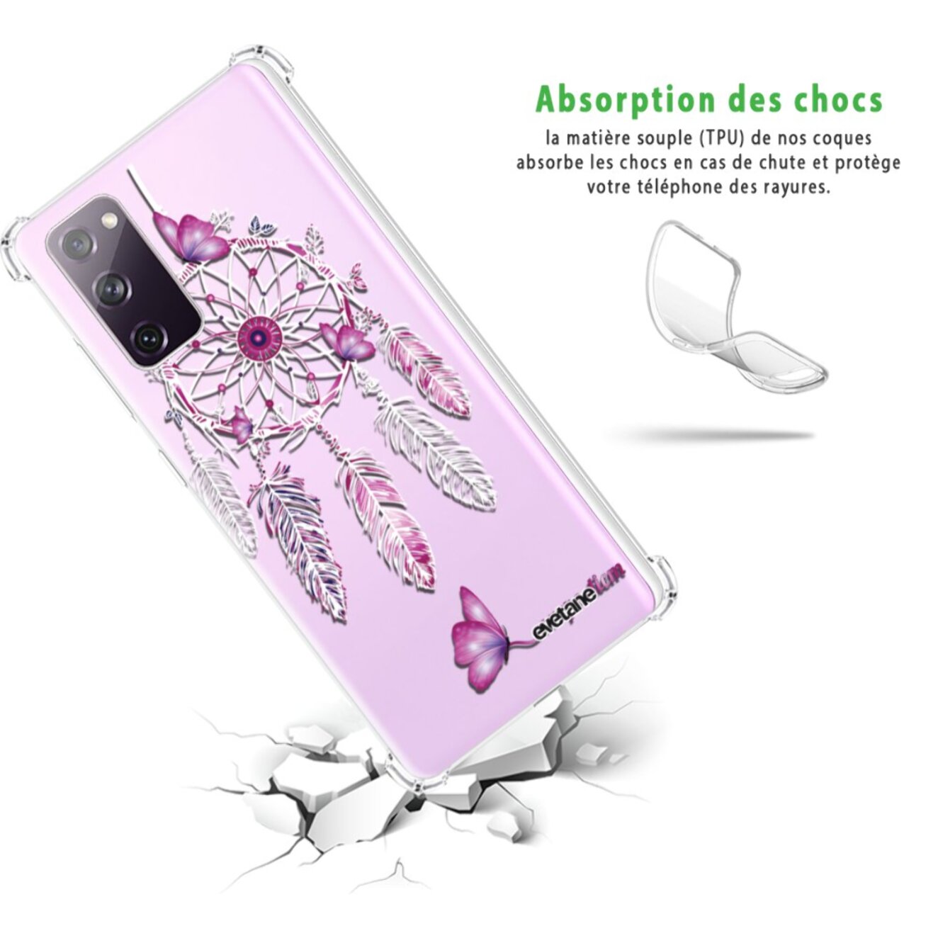 Coque Samsung Galaxy S20 FE anti-choc souple angles renforcés transparente Carpe diem Evetane.