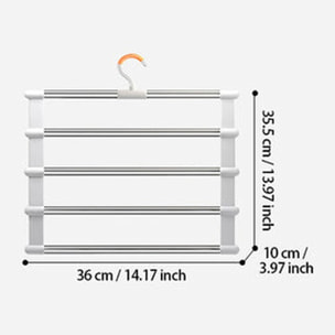Percha para pantalones con 4 colgadores