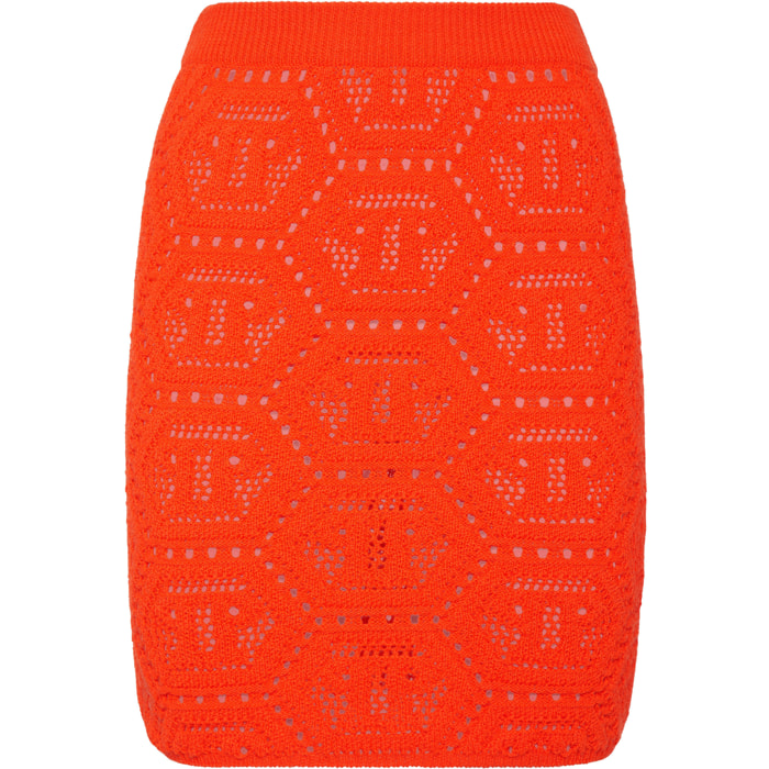 PHILIPP PLEIN Knit Short Skirt MONOGRAM