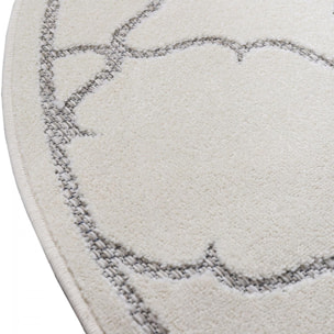 Tapis extérieur tissé kilim rond CULA