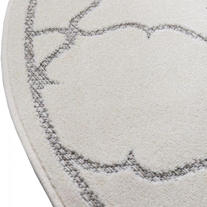 Tapis extérieur tissé kilim rond CULA