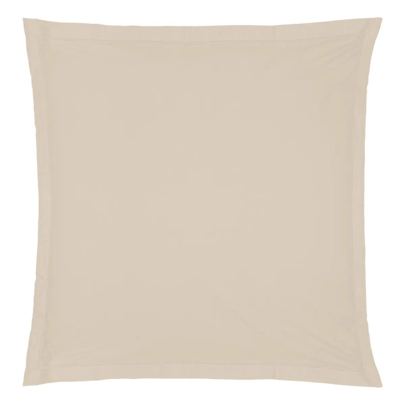 Taie d'oreiller - coton - beige lin - 63x63 cm