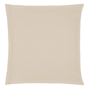 Taie d'oreiller - coton - beige lin - 63x63 cm