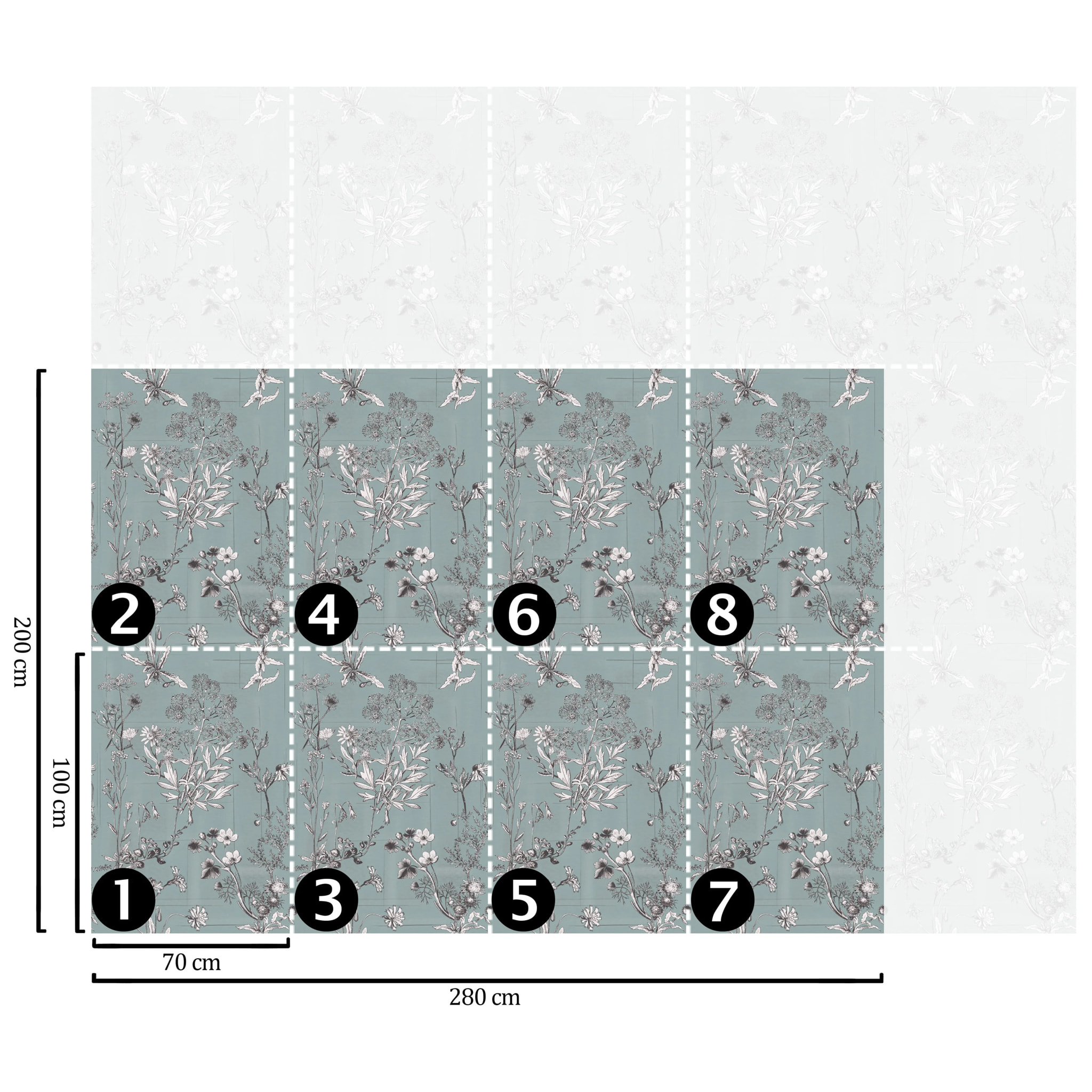 Carta da Parati Illustrazioni Floreali