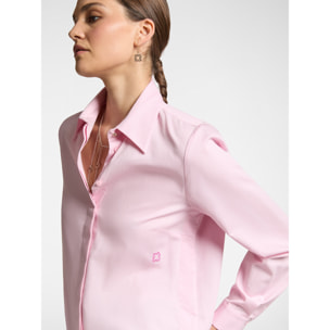 Elena Mirò - Camisa amplia de tejido Oxford - Rosa