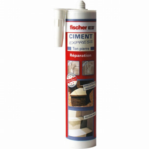 Cartouche ciment express FISCHER Ton pierre 310 ml - 522688