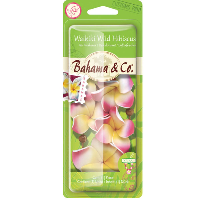 Pack de 6 - Bahama & Co - Désodorisant Voiture - Waikiki Wild Hibiscus