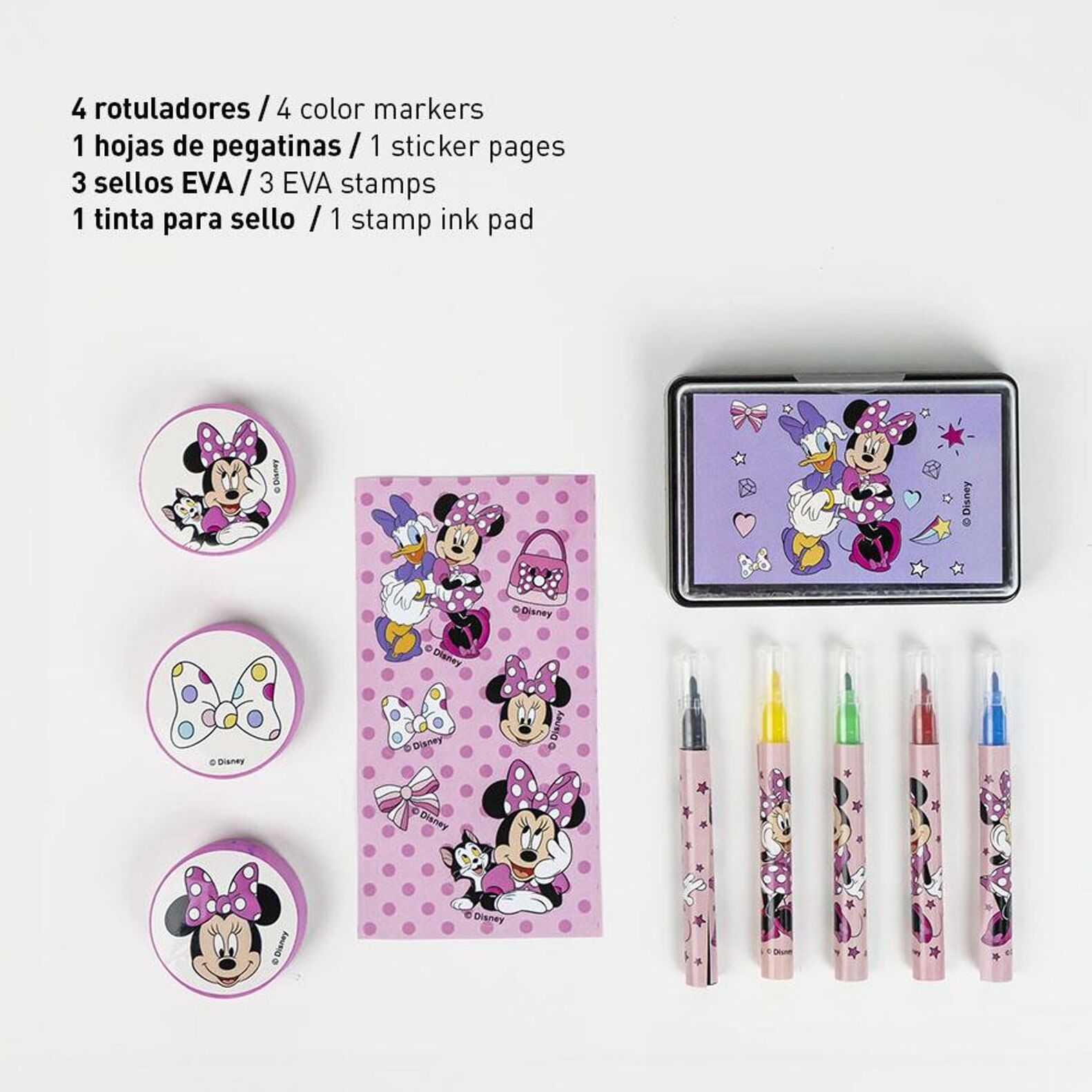 Set Papelería Coloreable Maletín Minnie