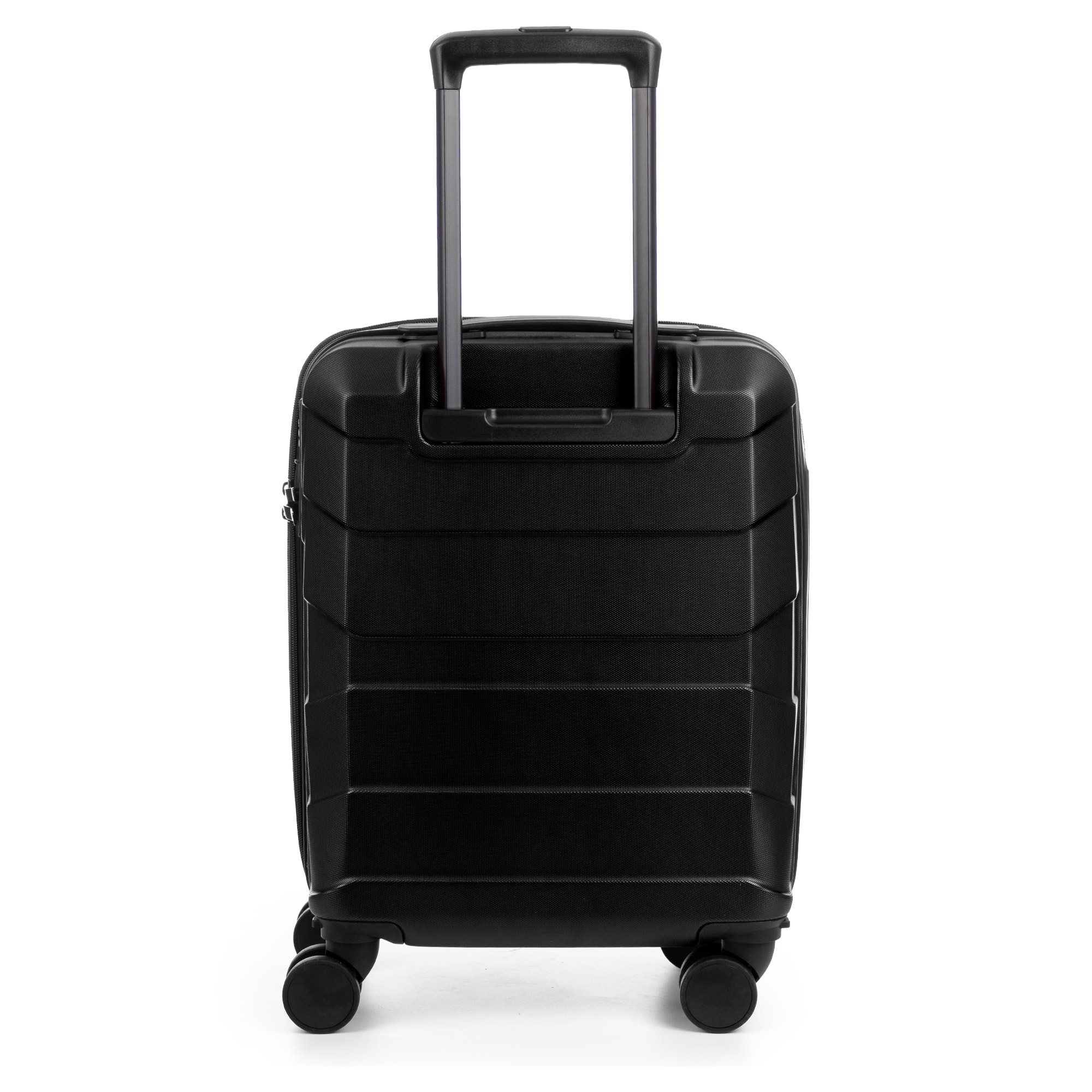 Set di 4 valigie Trolley espandibili, realizzate in materiale leggero ABS ad alta resistenza. Chiusura numerica, 4 ruote doppie girevoli a 360°.