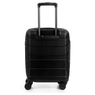 Set di 4 valigie Trolley espandibili, realizzate in materiale leggero ABS ad alta resistenza. Chiusura numerica, 4 ruote doppie girevoli a 360°.