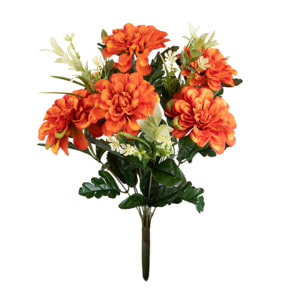 Bouquet Dalie - Pezzi 3 - 16X50X16cm - Colore: Arancio - Bianchi Dino -