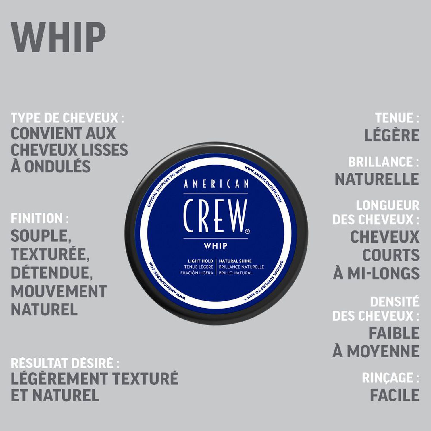 WHIP - Crème Coiffante 85 g