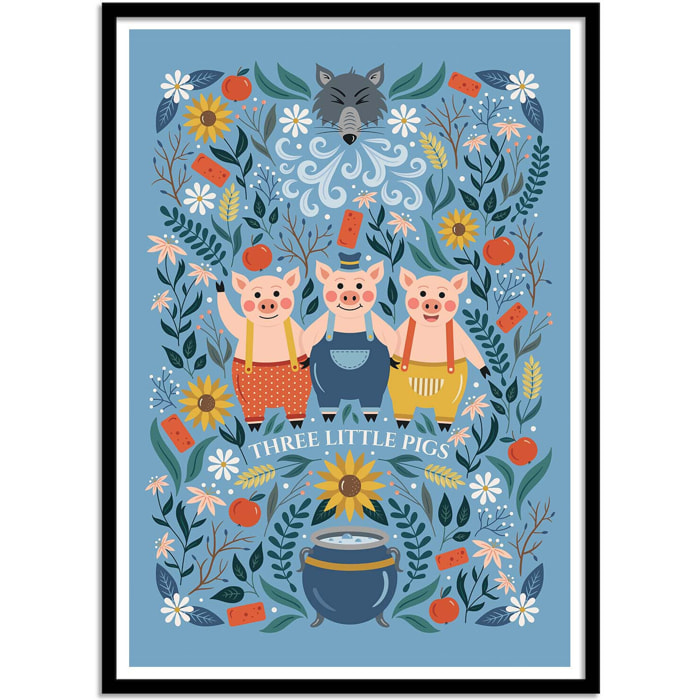 Affiche - Three Little Pigs - Vesna Skorshnek