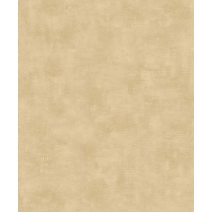 Papier peint uni effet toile lin jaune doré
