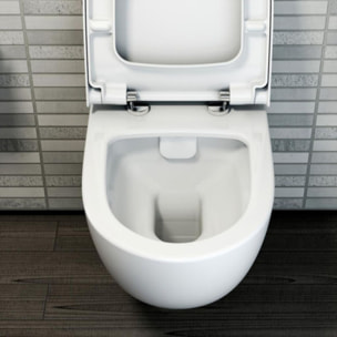 SENTO Cuvette RIM-EX (sans bride) et abattant ultra-fin avec frein de chute (7748B003-0075 + 120-003R009-lm)