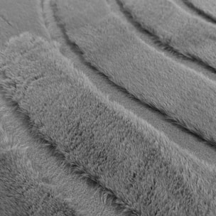 ALASKA - Tapis doux à motif arc anthracite