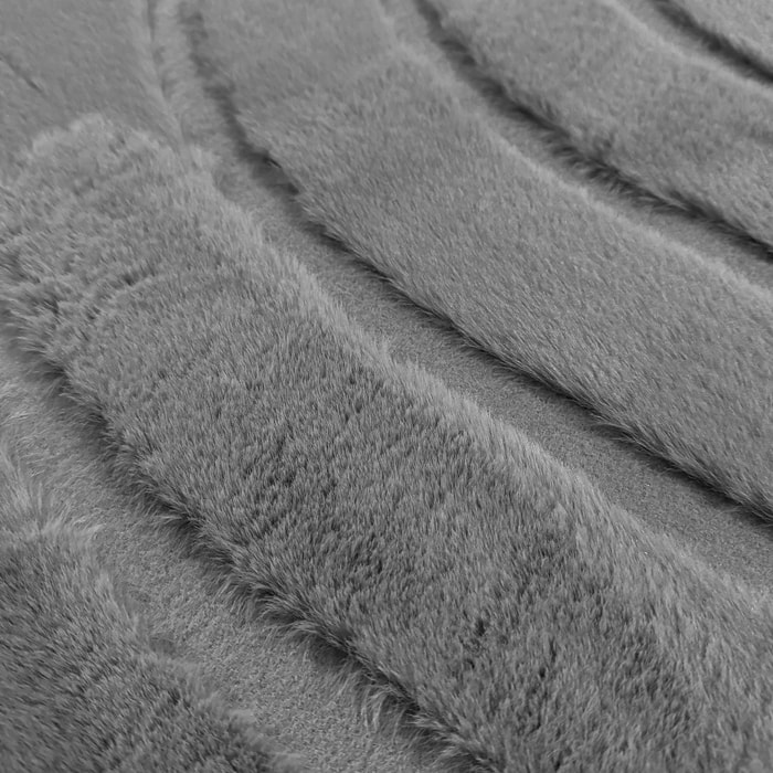 ALASKA - Tapis doux à motif arc anthracite