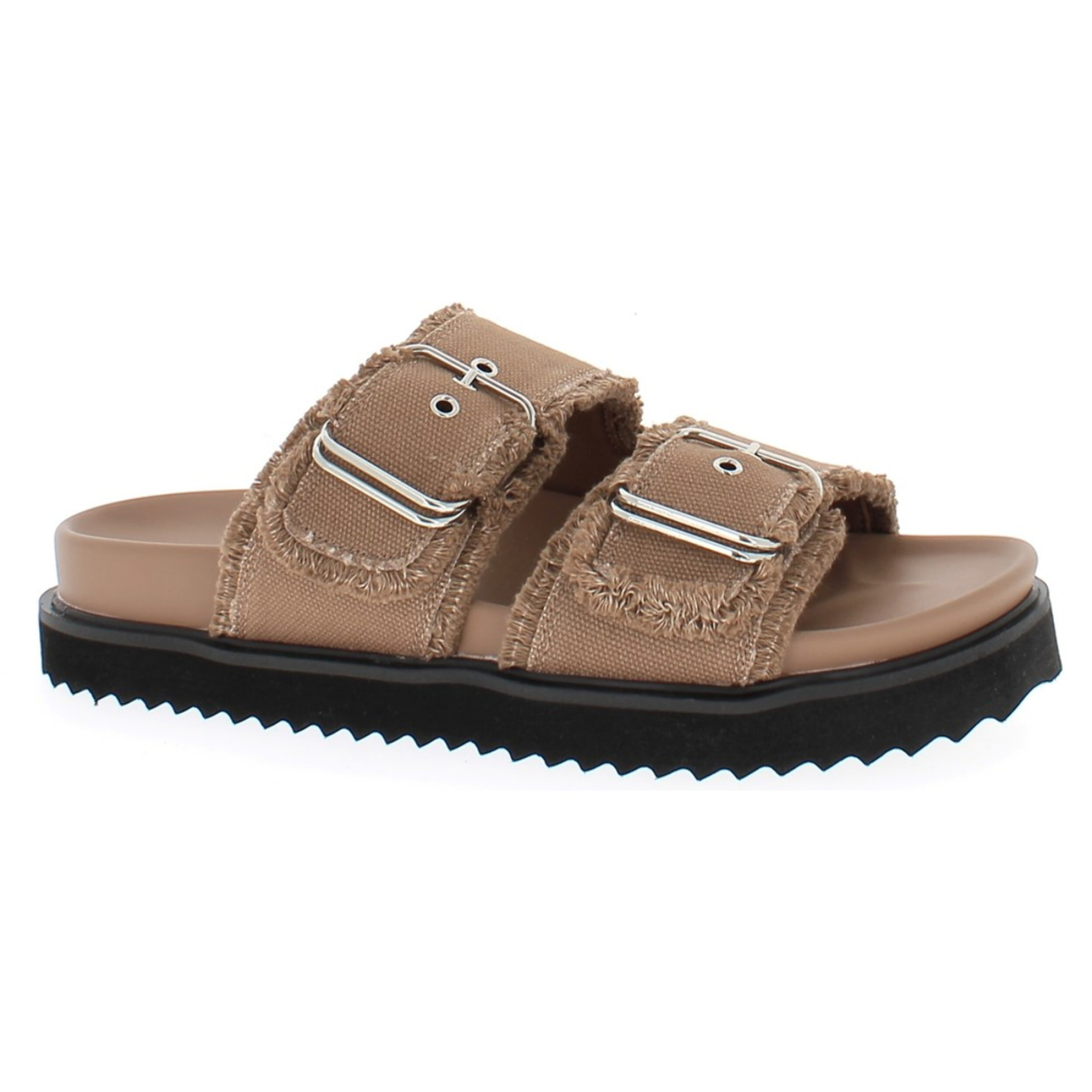 Armata di Mare Scarpe Donna Ciabatte con Doppia Fibbia AMD S61H39 Burro