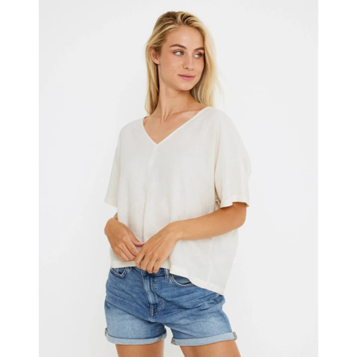 Blusa Manga Corta Lino - Casilda