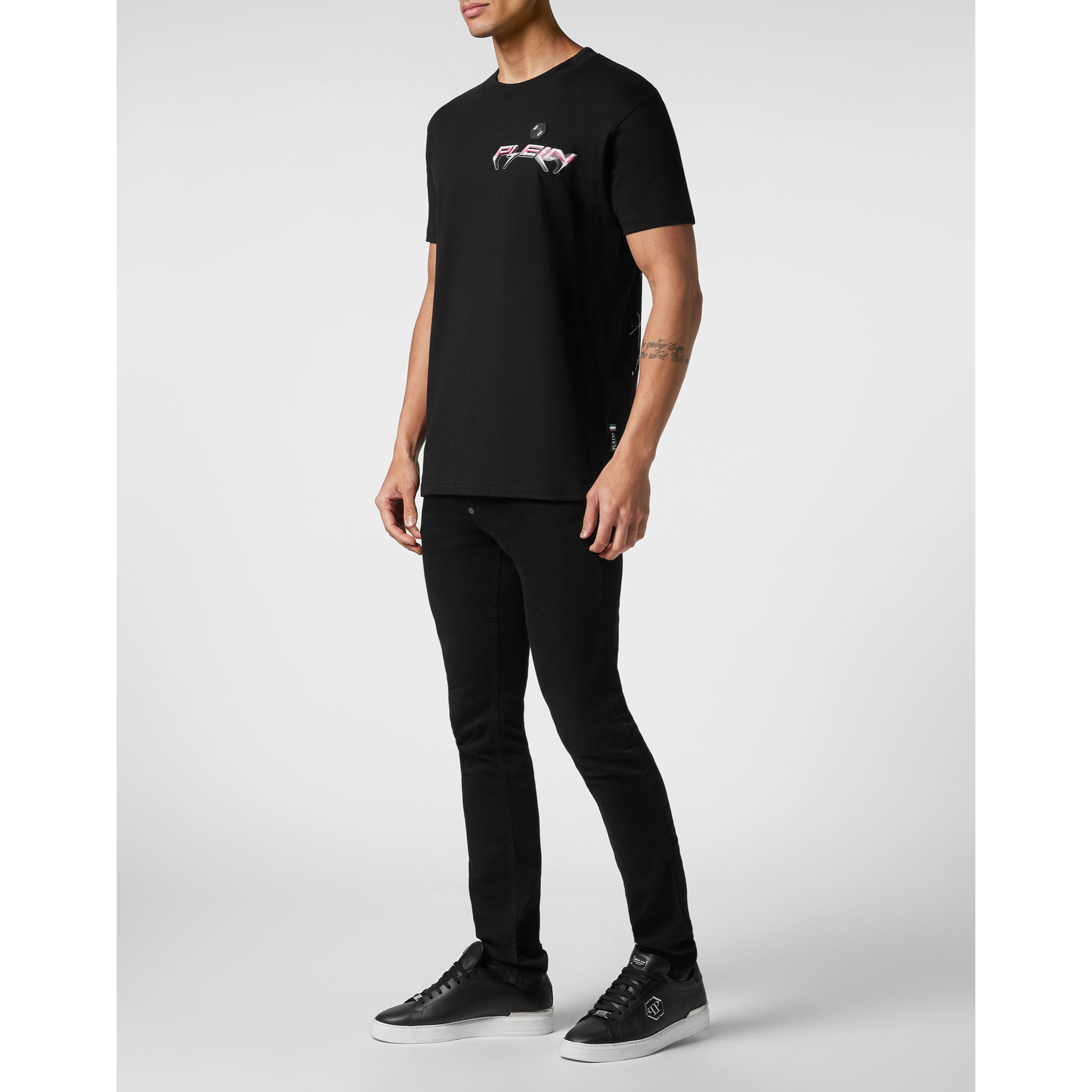 PHILIPP PLEIN T-shirt girocollo a maniche corte CHROME
