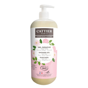 Rose Pivoine Bio - Gel Douche Sans Sulfate Tous Types de Peaux 1000 ml