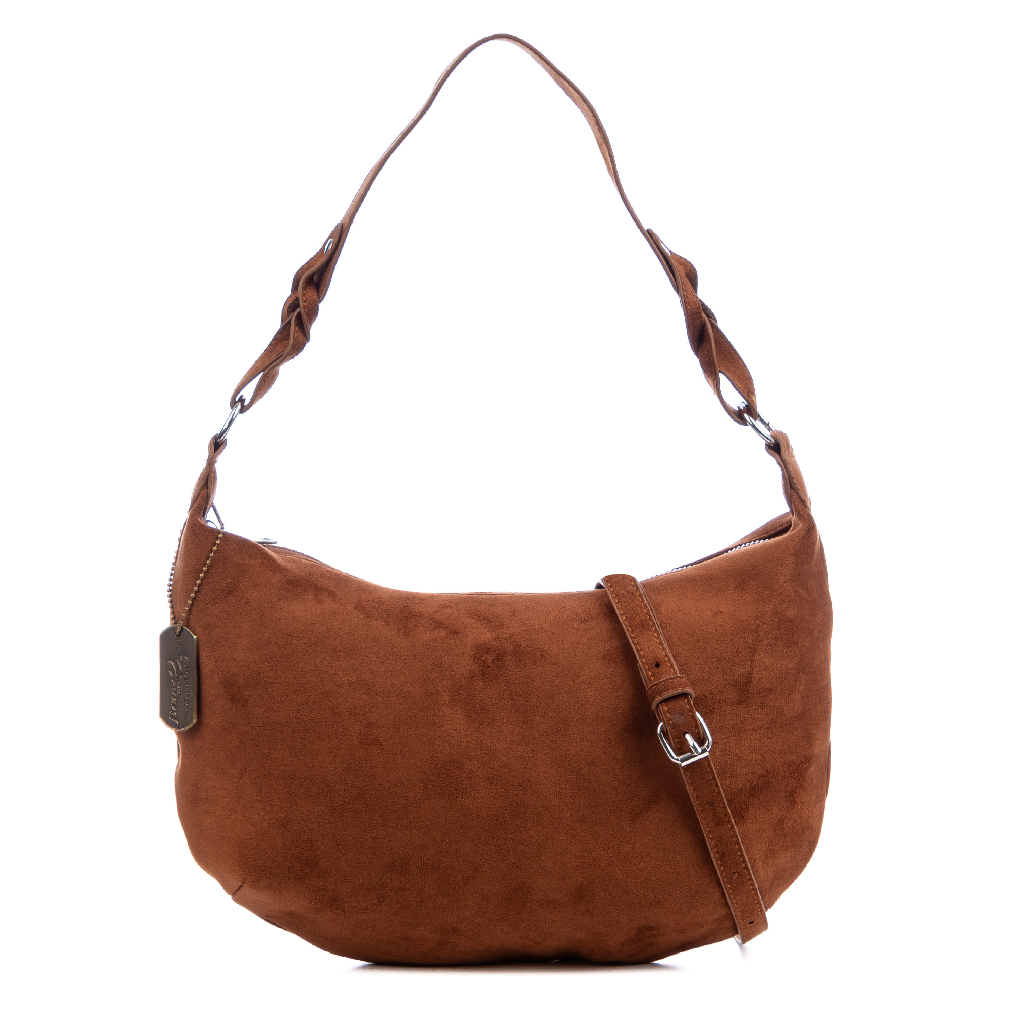 Atessa bolso bandolera de piel auténtica gamuza.