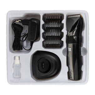 Tondeuse à cheveux professionnelle Er - 2018 Led - 5 positions coupe, 4 peignes