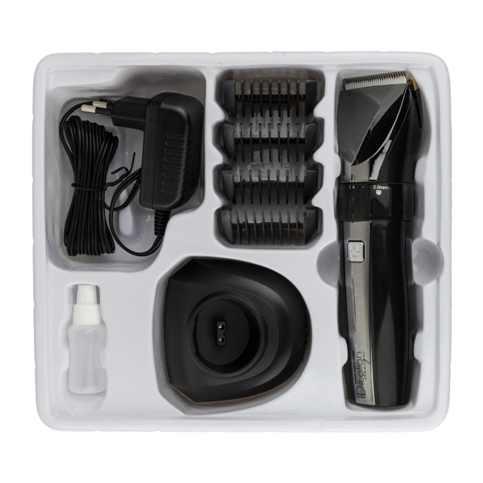 Tondeuse à cheveux professionnelle Er - 2018 Led - 5 positions coupe, 4 peignes