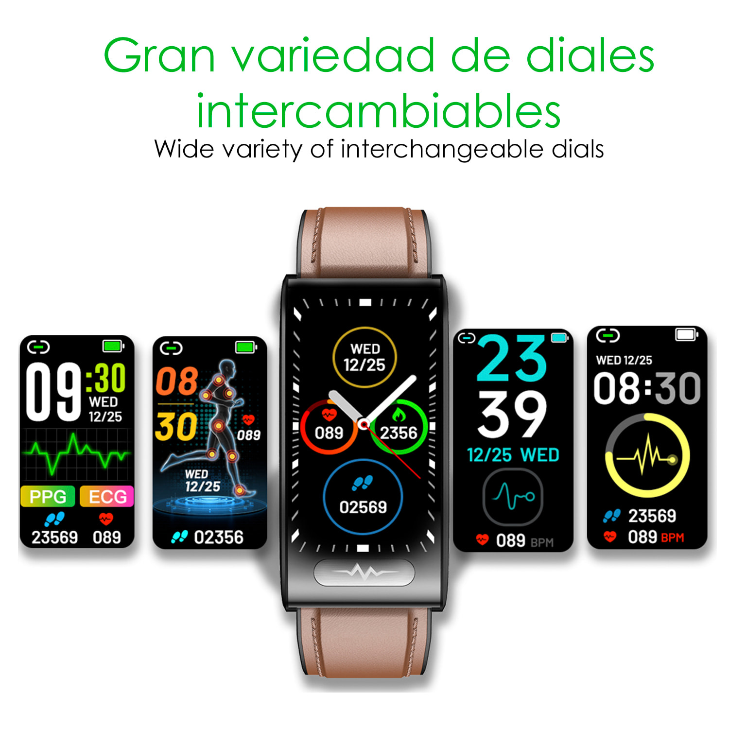 Bracciale intelligente ECG TK70, monitor della glicemia, dell'ossigeno e della tensione, frequenza cardiaca 24 ore su 24, termometro corporeo.