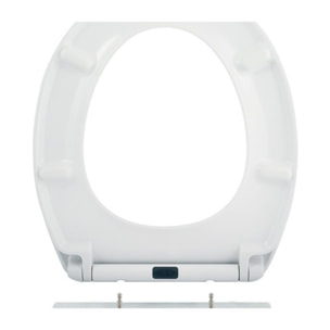Abattant wc EASY CLIP Thermo Dur Blanc - Charnières Inox Spirella