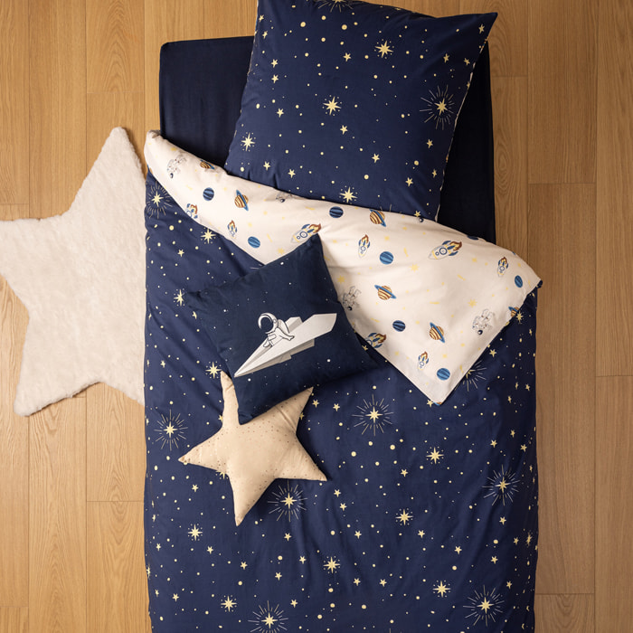 Parure de lit enfant "Enfant" 200x140cm bleu