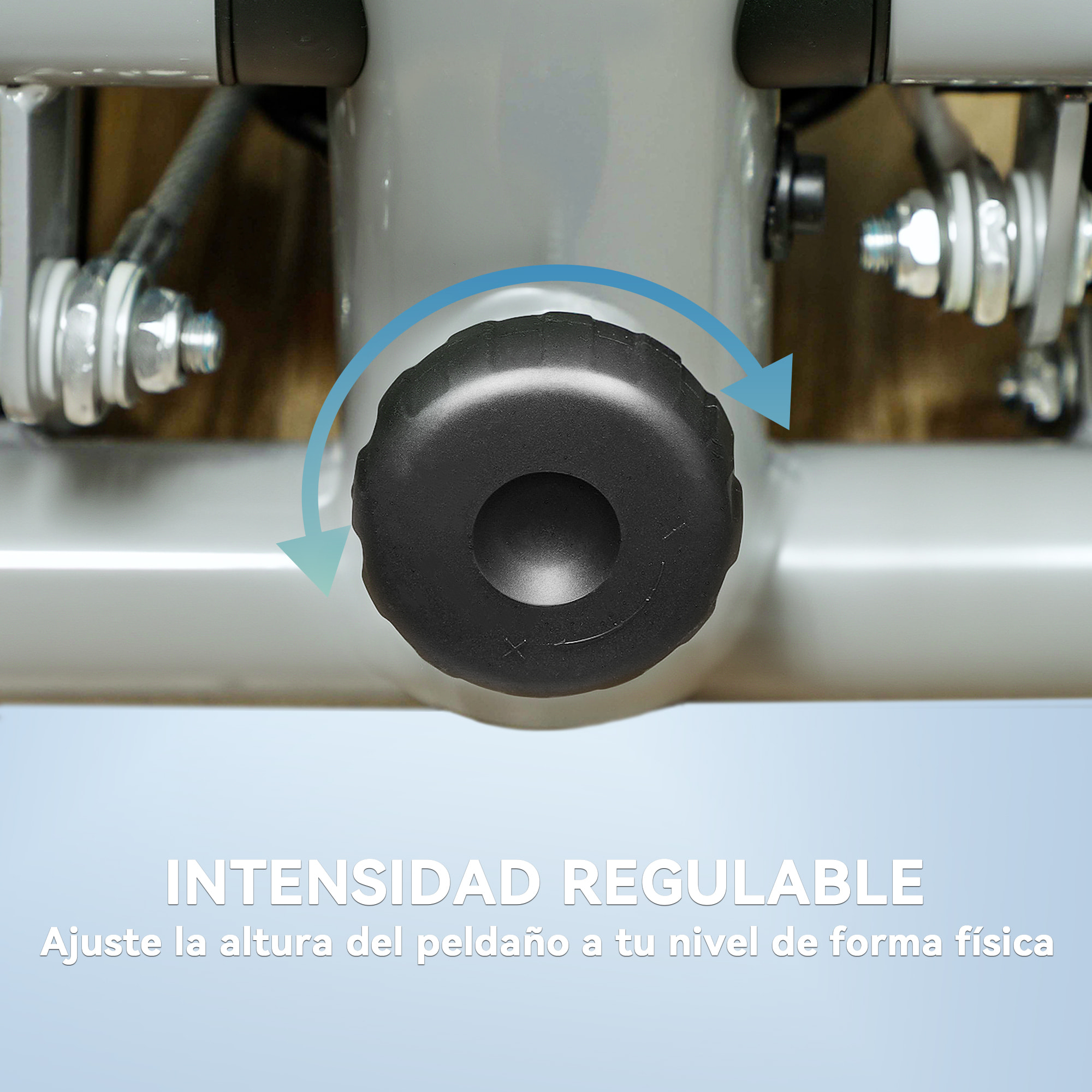 Mini Stepper para Hacer Ejercicio en Casa Máquina de Escalada Compacta con Bandas de Resistencia Monitor LCD Pedales Antideslizantes Ajustables en Altura para Entrenamiento de Cuerpo Gris