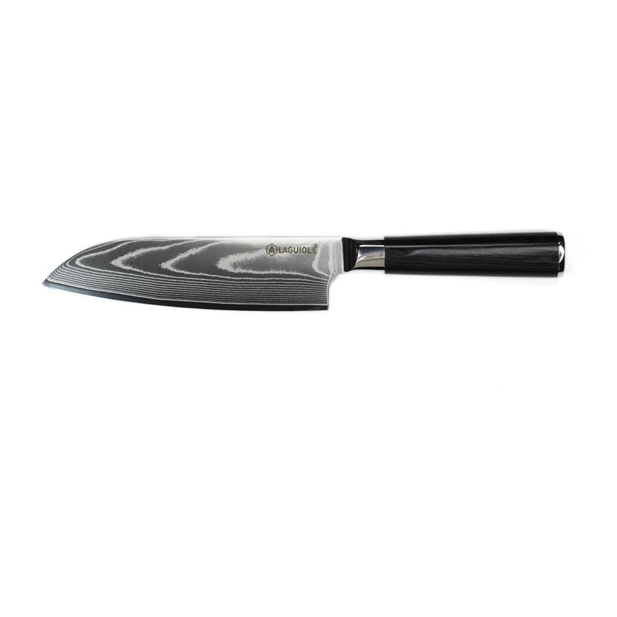 Couteau santoku noir damas   avec étui - "Core"