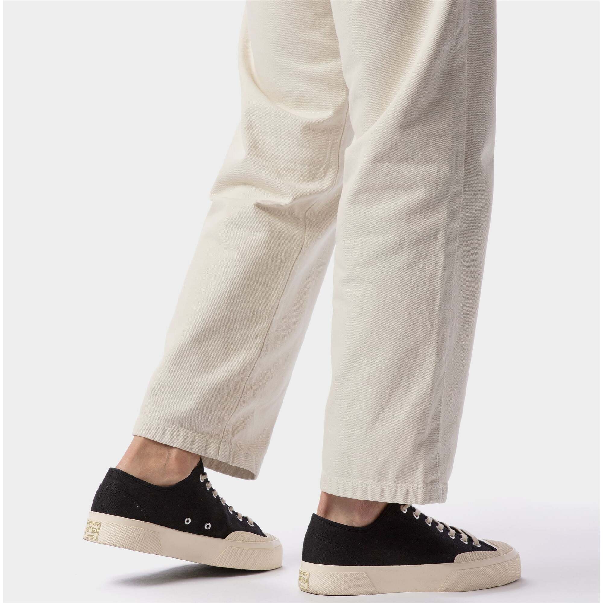 Superga - Sneakers Uomo Donna Nero - 2432 WORKS LOW CUT COTTON CANVAS