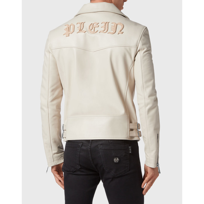 PHILIPP PLEIN Leather Jacket GOTHIC PLEIN