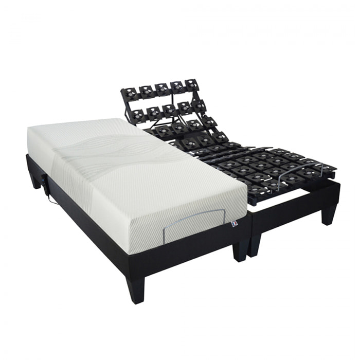 Ensemble Electrique Mondor | 2 Matelas + 2 Sommiers | 2 x 80 x 200 cm