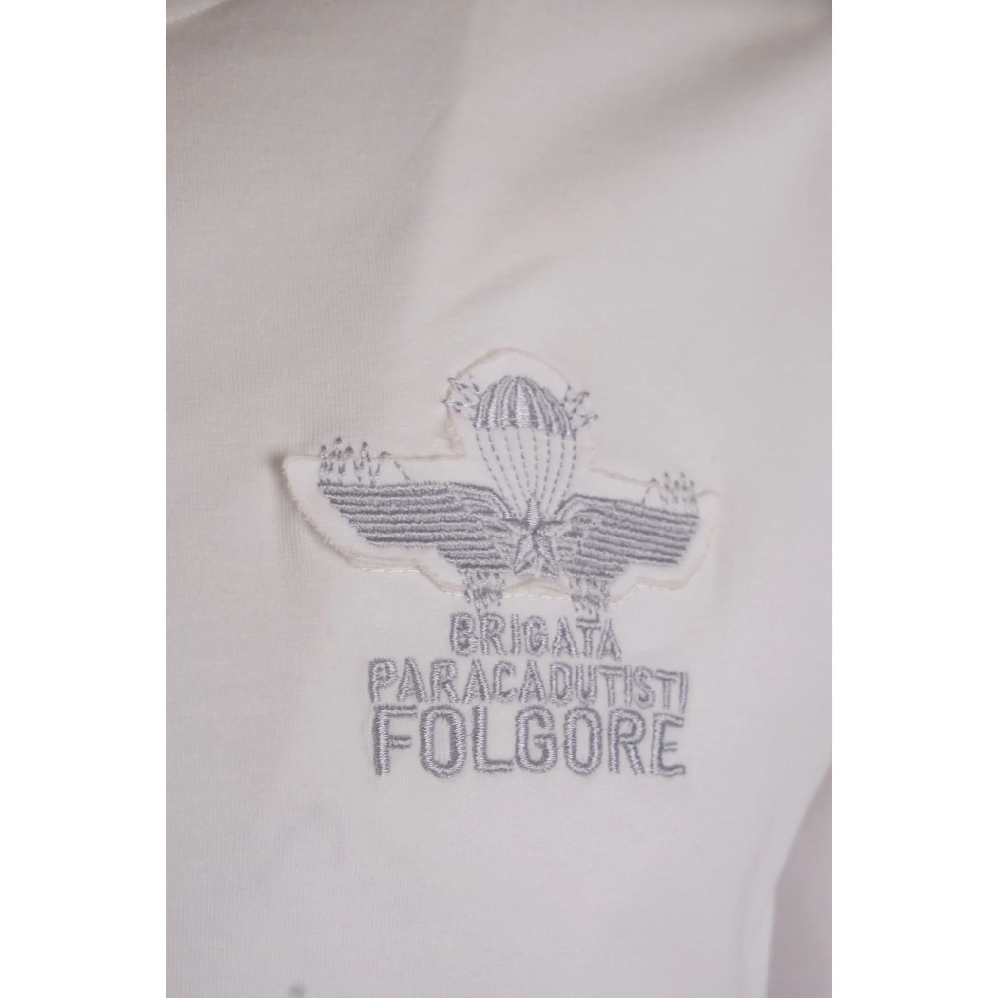 T-shirt Folgore a maniche corte bianca uomo
