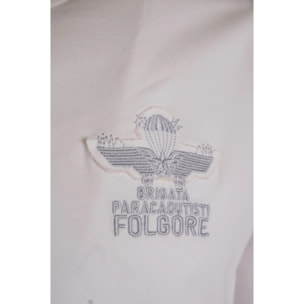 T-shirt Folgore a maniche corte bianca uomo